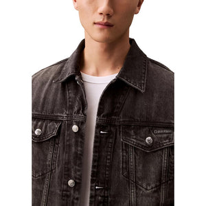 Black Cotton Denim Jacket