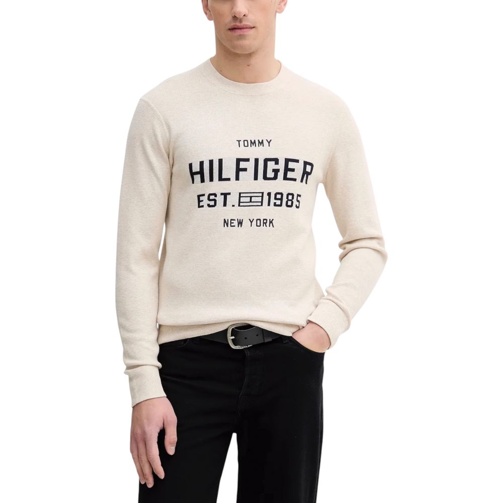 Tommy Hilfiger Beige Bio-Baumwoll-Sweatshirt