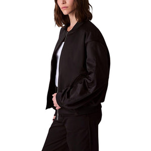 Black Recycled Polyester Bomber