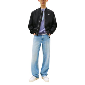 Tommy Hilfiger Jeans Schwarzer Bomber aus recycelter Baumwolle