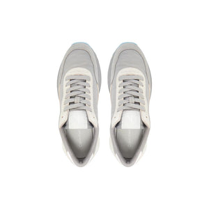 Gray Suede Leather Athletic Sneakers