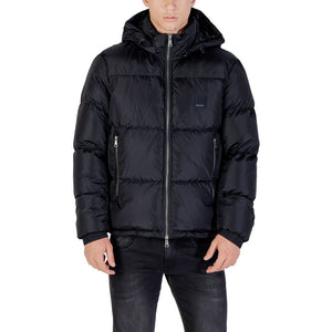 Armani Exchange Blauer Mantel aus Polyamid