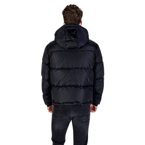 Armani Exchange Blauer Mantel aus Polyamid