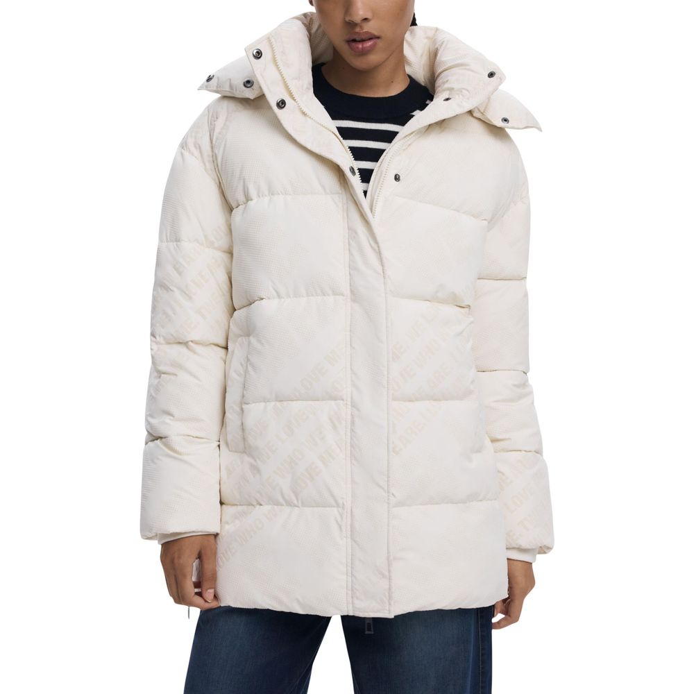Desigual Creme Polyester-Mantel