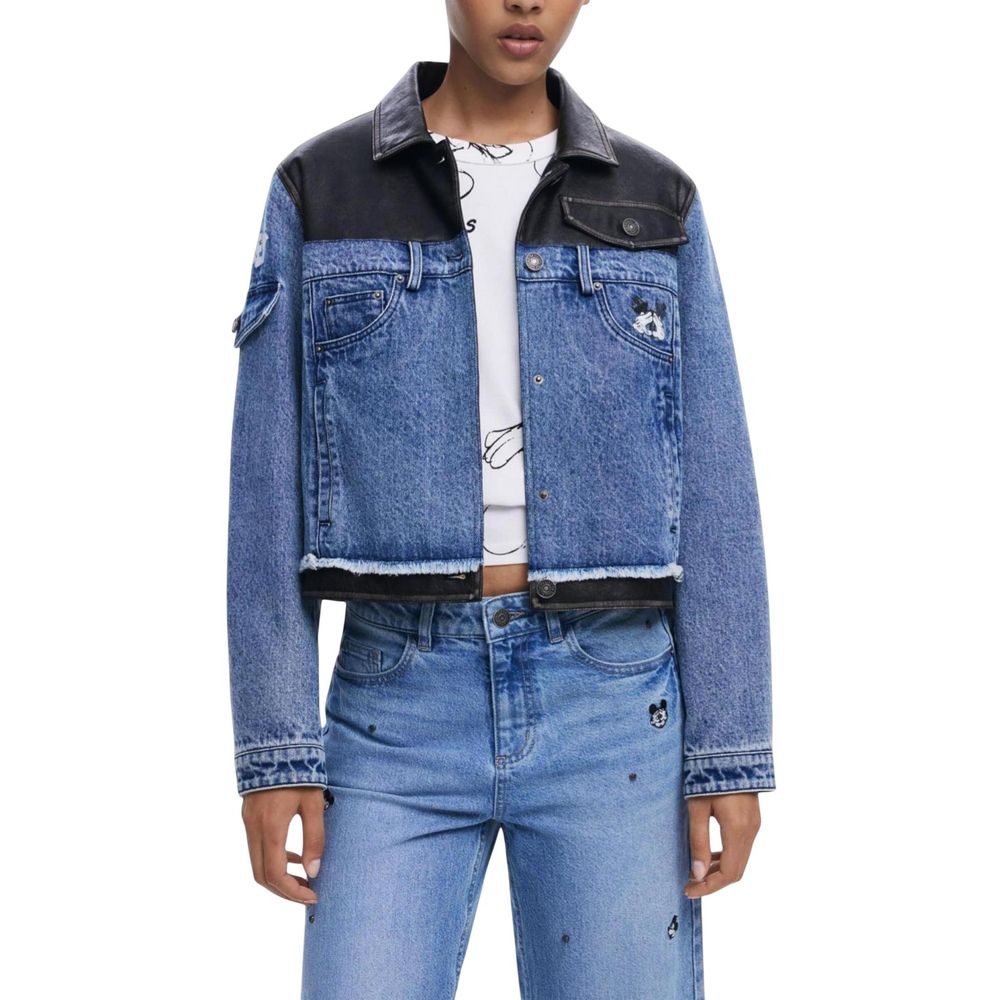 Desigual Blaue Jeansjacke aus Baumwolle