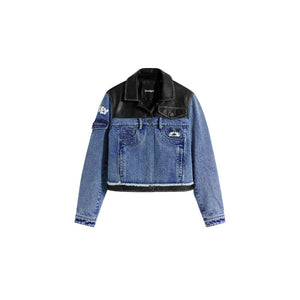 Desigual Blaue Jeansjacke aus Baumwolle