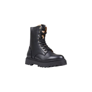 Alviero Martini Prima Classe Schwarze Schnürstiefel aus Polyethylen