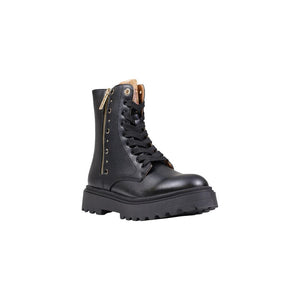 Alviero Martini Prima Classe Schwarze Schnürstiefel aus Polyethylen