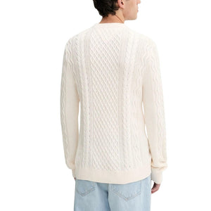 Tommy Hilfiger Jeans Cremefarbener Pullover aus recycelter Baumwolle