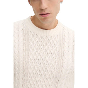Tommy Hilfiger Jeans Cremefarbener Pullover aus recycelter Baumwolle