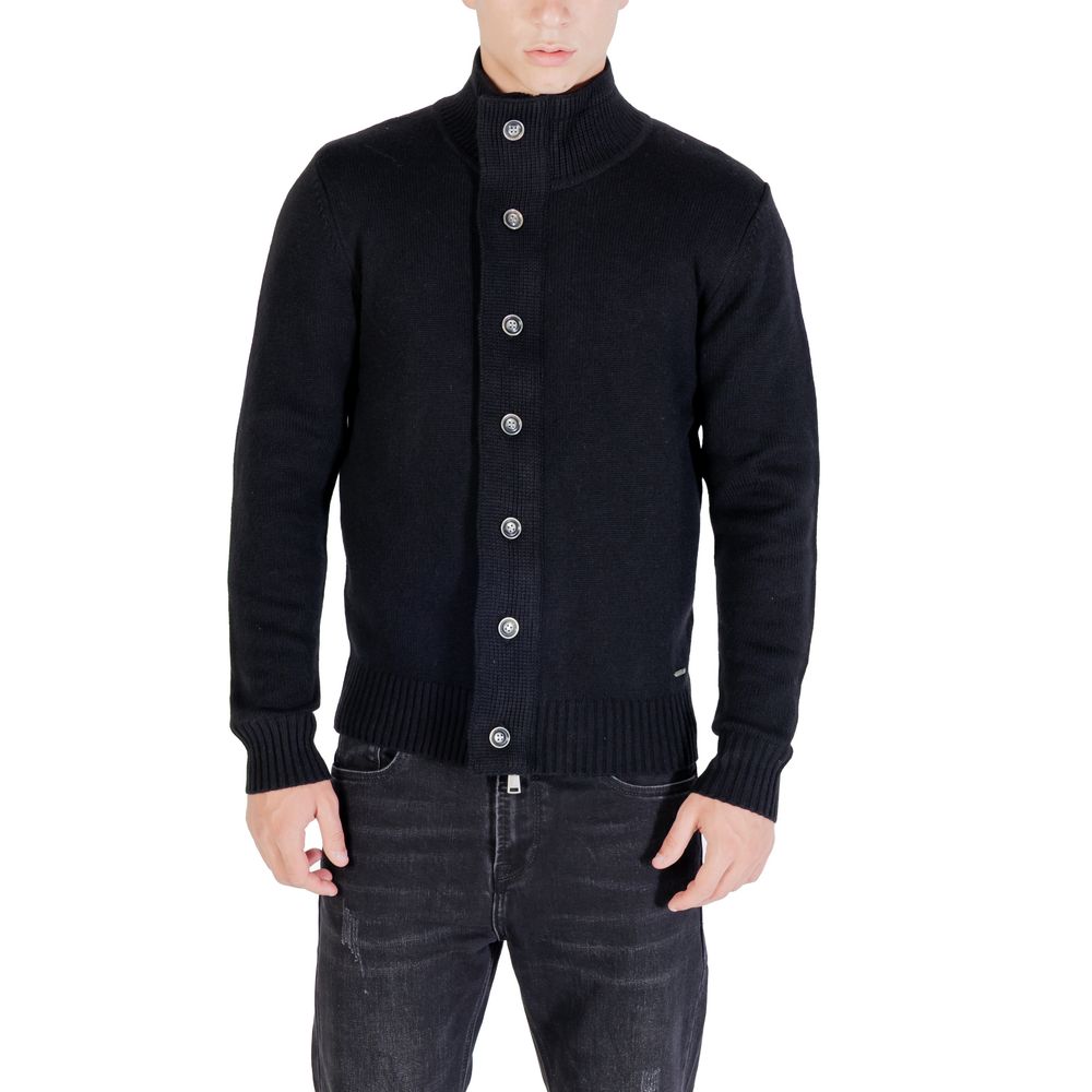 Gianni Lupo Schwarzer Marabou-Pullover