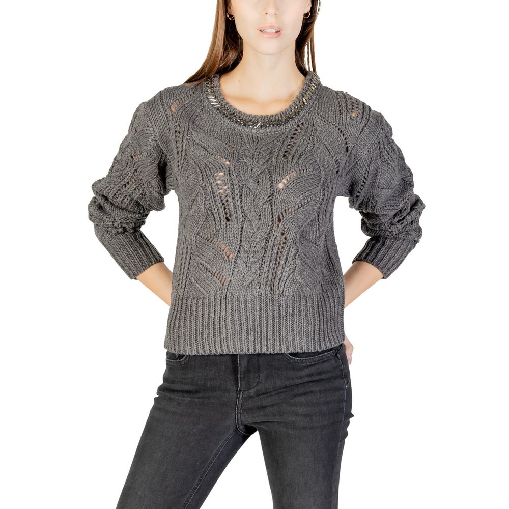 Liu Jo Graues Marabou-Sweatshirt