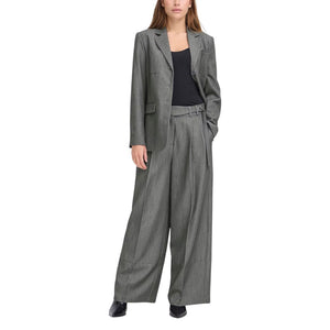 ICHI Graue Freizeithose aus Polyester