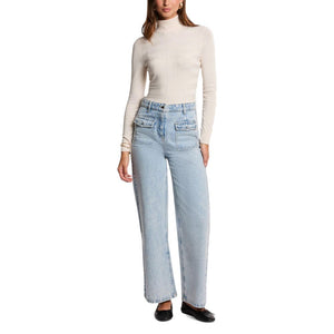 Morgan De Toi Beige Viskose Rollkragenpullover