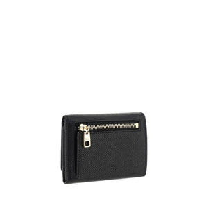 Dolce & Gabbana Schwarzes Kalbsleder Bos Taurus Portemonnaie