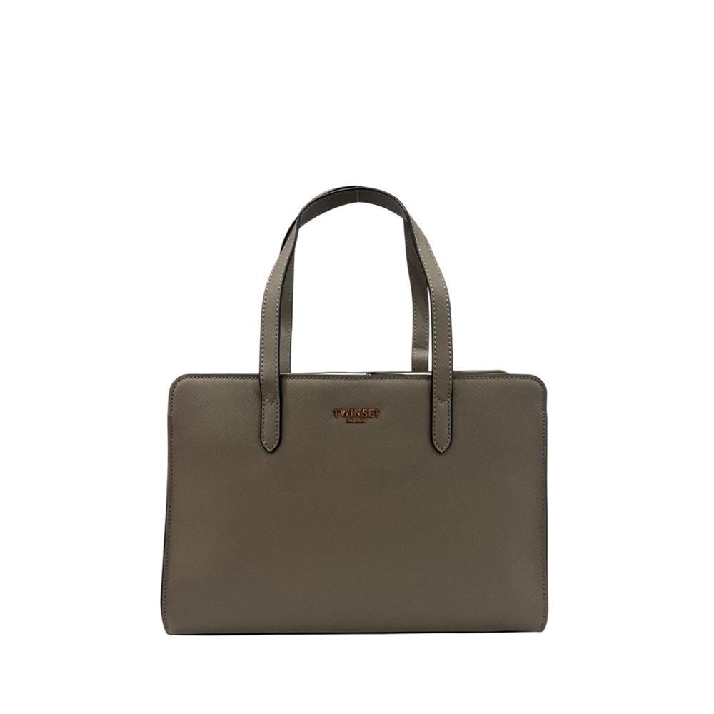 Twinset Graue Damen-Umhängetasche aus PU