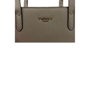 Twinset Graue Damen-Umhängetasche aus PU