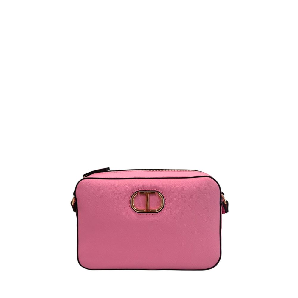 Twinset Pinke Damen-Umhängetasche aus PU