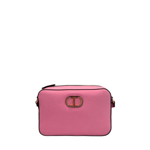 Twinset Pinke Damen-Umhängetasche aus PU