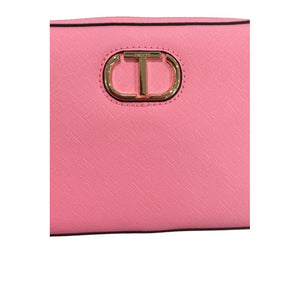 Twinset Pinke Damen-Umhängetasche aus PU