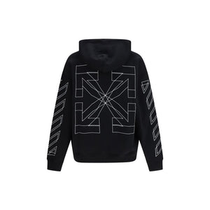 Off-White Schwarzer Baumwoll-Sweatshirt