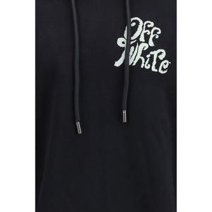 Off-White Schwarzer Baumwoll-Sweatshirt