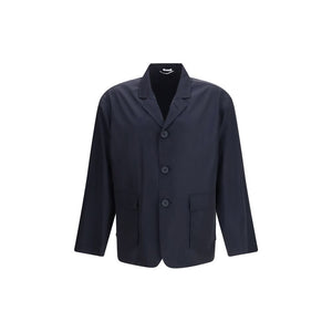 Thom Browne Blauer Polyester-Mantel