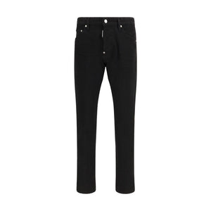 Dsquared² Schwarze Baumwoll-Jeans im Slim Fit