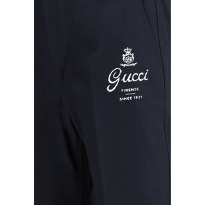 Gucci Blaue Baumwoll-Freizeithose