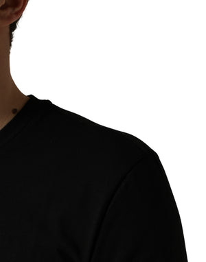Dolce & Gabbana Schwarzes DG London Baumwoll-T-Shirt für Herren mit Rundhalsausschnitt