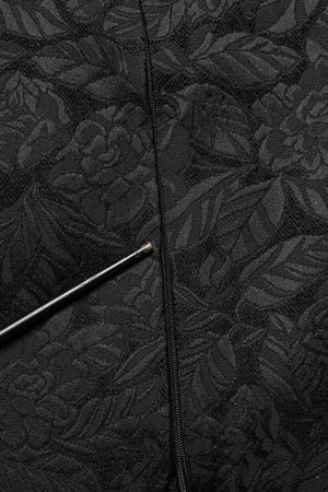 Dolce & Gabbana Schwarzes Etuikleid mit Blumenbrokat, knielang