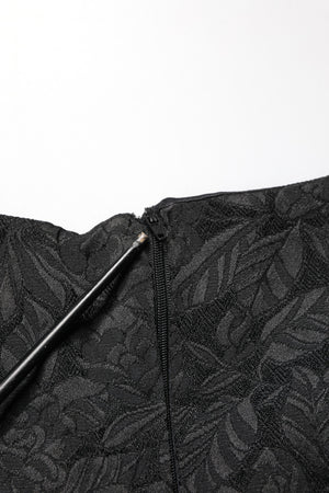Dolce & Gabbana Schwarzes Etuikleid mit Blumenbrokat, knielang