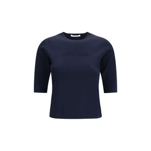 Max Mara Pure Blaues Viskose-T-Shirt