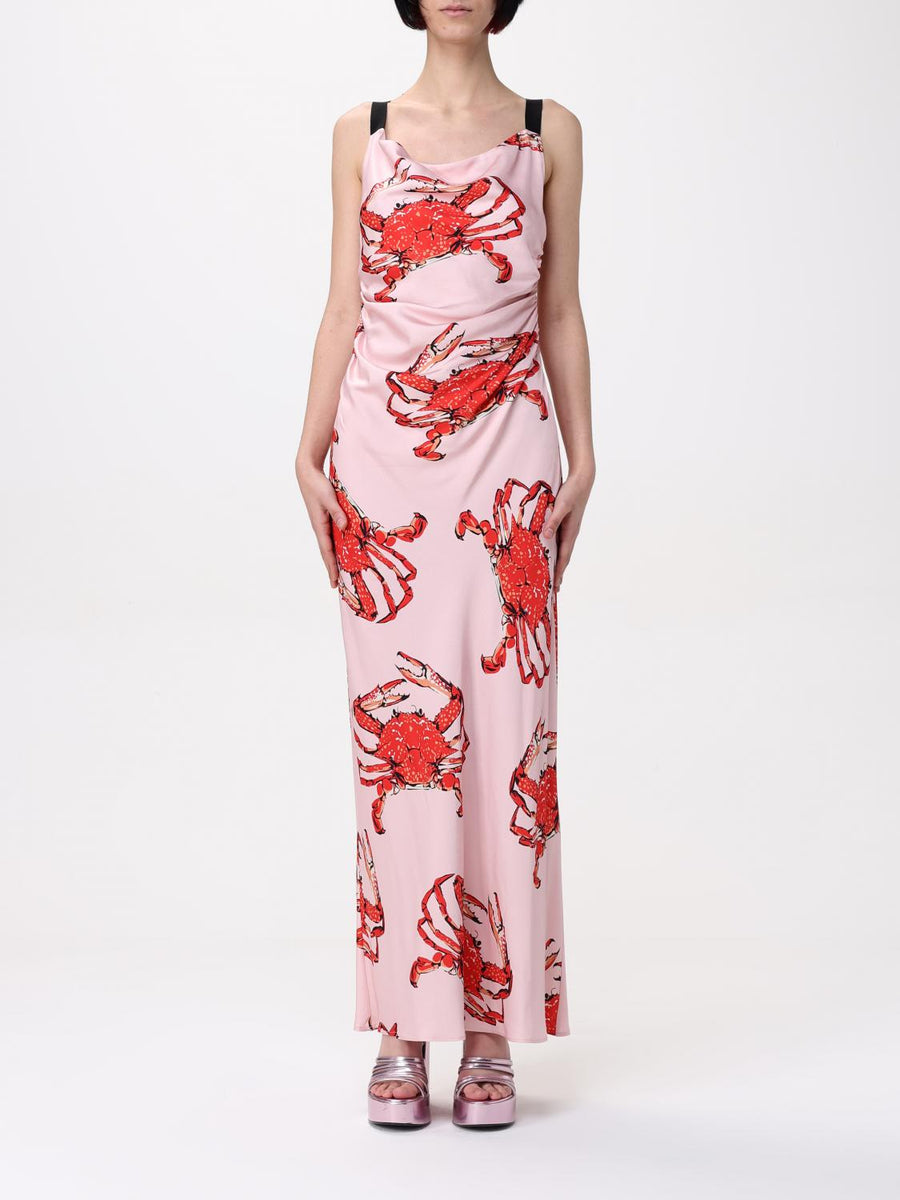 MSGM Mehrfarbiges Seiden-Freizeitkleid