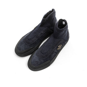 Mr&Mrs Italy Blaue Leder Stiefeletten für Damen