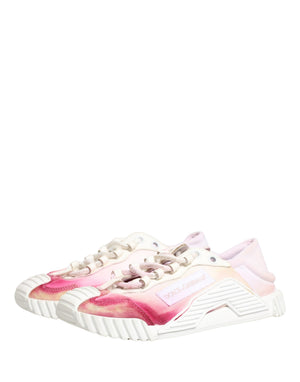 Dolce & Gabbana Weiß NS1 Lace Up Low Top Turnschuhe Schuhe