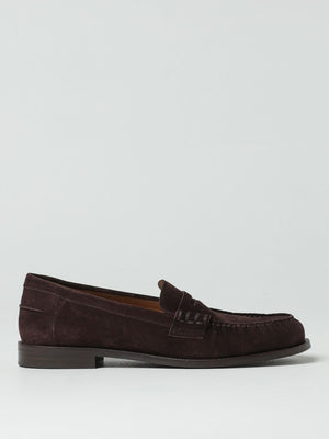 Emporio Armani Braune Mokassins aus Wildleder