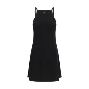 Courrèges Schwarzes Viskose-Freizeitkleid
