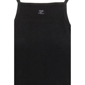 Courrèges Schwarzes Viskose-Freizeitkleid