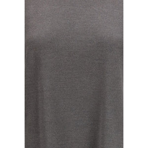 Brunello Cucinelli Graues T-Shirt aus Nylon