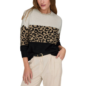 Only Zweifarbiger Marabou-Pullover