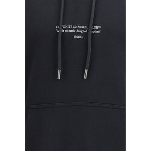 Off-White Schwarzer Baumwoll-Sweatshirt