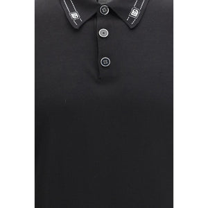 Dolce & Gabbana Schwarzes Poloshirt aus Seide