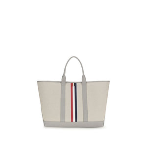 Thom Browne Graue Stoff-Umhängetasche