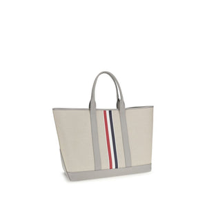 Thom Browne Graue Stoff-Umhängetasche