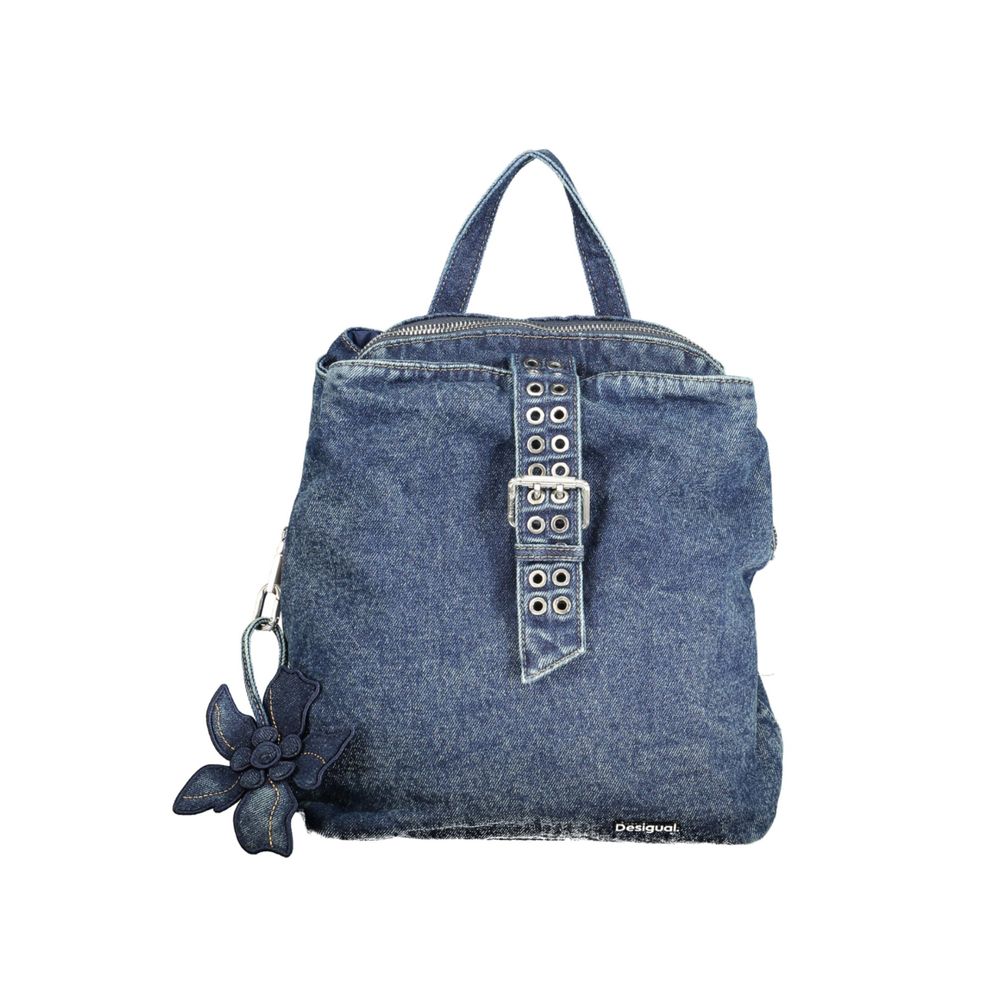 Desigual Blauer Damenrucksack aus Baumwolle