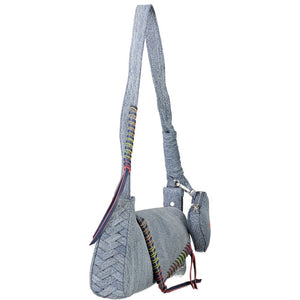 Desigual Azzurro Baumwoll-Damen-Umhängetasche