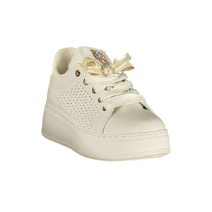 Laura Biagiotti Bianco Damen-Sneaker aus Polyurethan