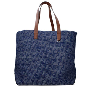 Fendi Blaue Stoff-Umhängetasche