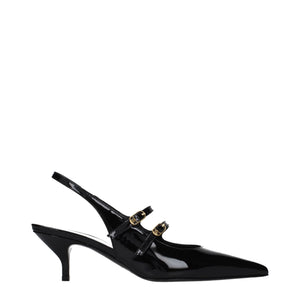 Celine Schwarze Ledersandalen